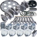Eagle Chevy 350 1Pc 3.480in Crank 5.700in I-Beam Rods 4.040in Pistons 168 Tooth FP Balanced Assembly