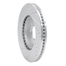 R1 88-98 Saab 9000 Front Right Drilled & Slotted Silver Brake Rotor