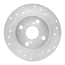 R1 87-92 Chevrolet Nova Rear Right Drilled & Slotted Silver Brake Rotor