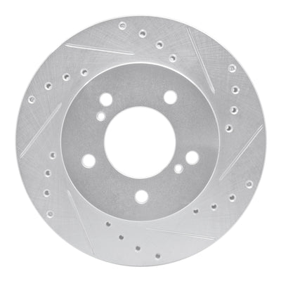 R1 93-02 Mercury Villager Front Right Drilled & Slotted Silver Brake Rotor