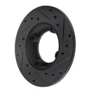 R1 85-94 Chevrolet Sprint Front Left Drilled & Slotted Black Brake Rotor