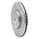 R1 05-24 Hyundai TUCSON Front Right Drilled & Slotted Silver Brake Rotor