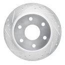 R1 99-07 Chevrolet AVALANCHE 1500 Rear Left Drilled & Slotted Silver Brake Rotor