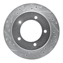 R1 91-98 Chevrolet Tracker Front Left Drilled & Slotted Silver Brake Rotor