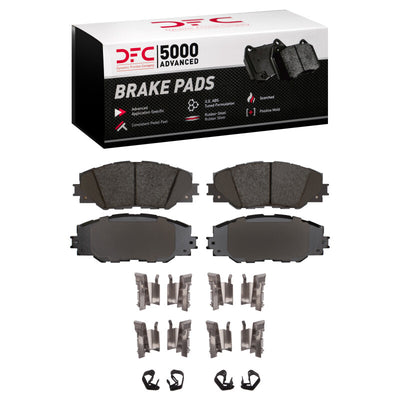 DFC 06-20 Pontiac Vibe Front Drilled & Slotted Geoperformance Rotors 5000 Advanced Pads w/Hardware