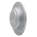 R1 10-16 Hyundai Genesis Coupe Rear Right Drilled & Slotted Geo-Carbon Rotor
