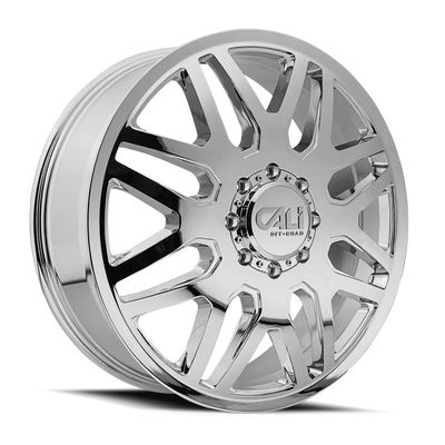 Cali Off-Road 9115D Invader Dually 22x8.25 / 8x200 BP / 115mm Offset / 142mm Hub Chrome Wheel