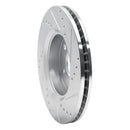 R1 18-22 Toyota C-HR Front Left Drilled & Slotted Silver Brake Rotor