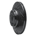 R1 12-18 BMW 228I Front Left Drilled & Slotted Black Brake Rotor