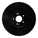 R1 10-16 Hyundai Genesis Coupe Front & Rear Drilled & Slotted Black Brake Rotor Set