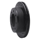 R1 99-25 Chevrolet Express 3500 Rear Right Drilled & Slotted Black Brake Rotor