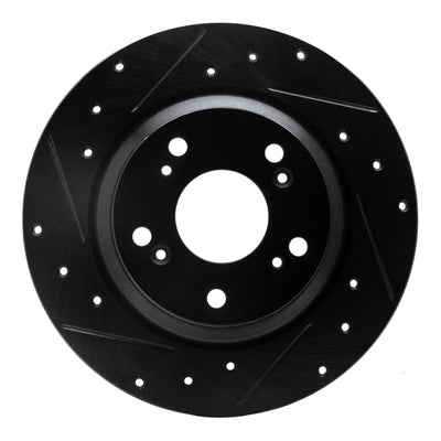 R1 00-09 Honda S2000 Rear Drilled & Slotted Black Brake Rotor Set