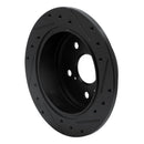 R1 02-08 Lexus ES300 Rear Left Drilled & Slotted Black Brake Rotor