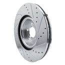 R1 20-25 Ford Police Interceptor Utility Front & Rear Drilled & Slotted Silver Brake Rotor Set