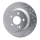 R1 03-16 Mercedes-Benz E250 Rear Drilled & Slotted Silver Brake Rotor Set