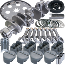 Eagle Chevy 350 1Pc 3.750in Crank 5.700in I-Beam Rods 4.040in Pistons 168 Tooth FP Balanced Assembly