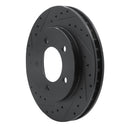 R1 97-02 Ford Expedition Front Left Drilled & Slotted Black Brake Rotor