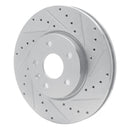 R1 06-15 Lexus IS250 Rear Drilled & Slotted Silver Brake Rotor Set