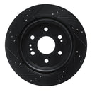 R1 19-25 Cadillac Escalade Front & Rear Drilled & Slotted Black Brake Rotor Set