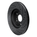 R1 06-15 Acura CSX Front & Rear Drilled & Slotted Black Brake Rotor Set
