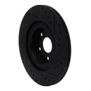 R1 16-26 Volvo V90 Rear Left Drilled & Slotted Black Brake Rotor