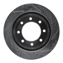 R1 00-02 Dodge Ram 3500 Front Left Drilled & Slotted Silver Brake Rotor