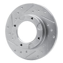 R1 76-81 Honda Accord Hatchback Front Left Drilled & Slotted Silver Brake Rotor
