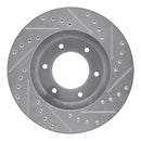 R1 93-98 Toyota T100 Front Left Drilled & Slotted Silver Brake Rotor