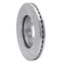 R1 94-04 Ford Mustang Front Left Drilled & Slotted Silver Brake Rotor