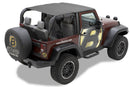 Bestop 10-18 Jeep Wrangler JK 2-Door Header Safari Bikini (Black Diamond)