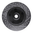 R1 73-93 Ford E-150 Econoline Front Left Drilled & Slotted Silver Brake Rotor