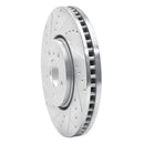 R1 05-14 Infiniti FX37 Front Left Drilled & Slotted Silver Brake Rotor