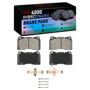 DFC 04-08 Acura TL Front Geospec Rotors w/4000 HybriDynamic Brake Pads w/Hardware