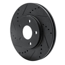 R1 06-11 Chevrolet HHR Front Left Drilled & Slotted Black Brake Rotor