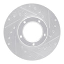 R1 85-92 Toyota Pickup Front Right Drilled & Slotted Silver Brake Rotor