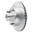R1 94-03 Ford E-150 Econoline Front Left Drilled & Slotted Silver Brake Rotor