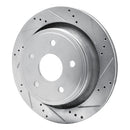 R1 02-24 Chrysler Aspen Rear Drilled & Slotted Silver Brake Rotor Set