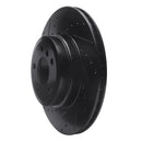 R1 07-19 BMW X6 Rear Left Drilled & Slotted Black Brake Rotor