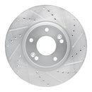 R1 04-11 Hyundai AZERA Front Right Drilled & Slotted Silver Brake Rotor