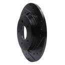 R1 12-18 Ford Focus Rear Drilled & Slotted Black Brake Rotor Set