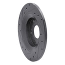 R1 00-09 Honda S2000 Rear Right Drilled & Slotted Black Brake Rotor