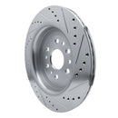 R1 21-25 Jeep Grand Wagoneer Front & Rear Drilled & Slotted Silver Brake Rotor Set