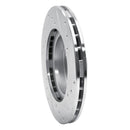 R1 87-92 Geo Prizm Front Left Drilled & Slotted Silver Brake Rotor