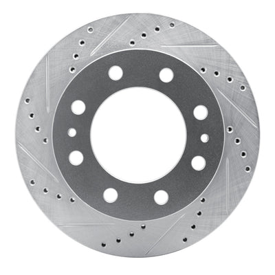R1 20-25 Chevrolet Silverado 3500 HD Rear Left Drilled & Slotted Silver Brake Rotor