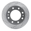 R1 19-25 Ram 3500 Rear Left Drilled & Slotted Silver Brake Rotor