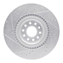 R1 01-03 Audi S8 Front Right Drilled & Slotted Silver Brake Rotor