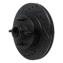 R1 78-93 Ford Fairmont Front Left Drilled & Slotted Black Brake Rotor