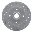 R1 85-02 Volkswagen Golf Rear Right Drilled & Slotted Geo-Carbon Rotor