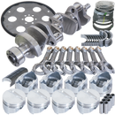 Eagle Chevy 350 1Pc 3.750in Crank 5.700in I-Beam Rods 4.060in Pistons 153 Tooth FP Balanced Assembly