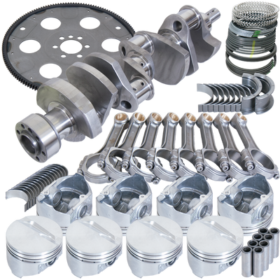Eagle Chevy 350 1Pc 3.750in Crank 5.700in I-Beam Rods 4.000in Pistons 153 Tooth FP Balanced Assembly